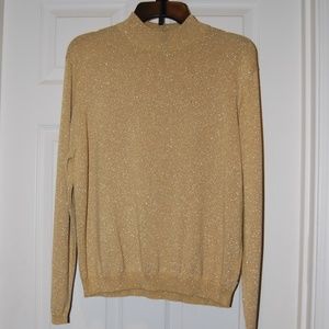 Gold sparkly holiday sweater